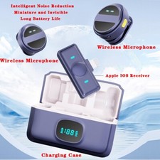 Wireless Lavalier Microphone for iPhone 16 15 14 13 Android, USB C Mini Lapel