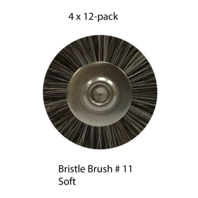 Dental Lab 48 pieces (4x12) size #11 Soft Bristle Brushes New