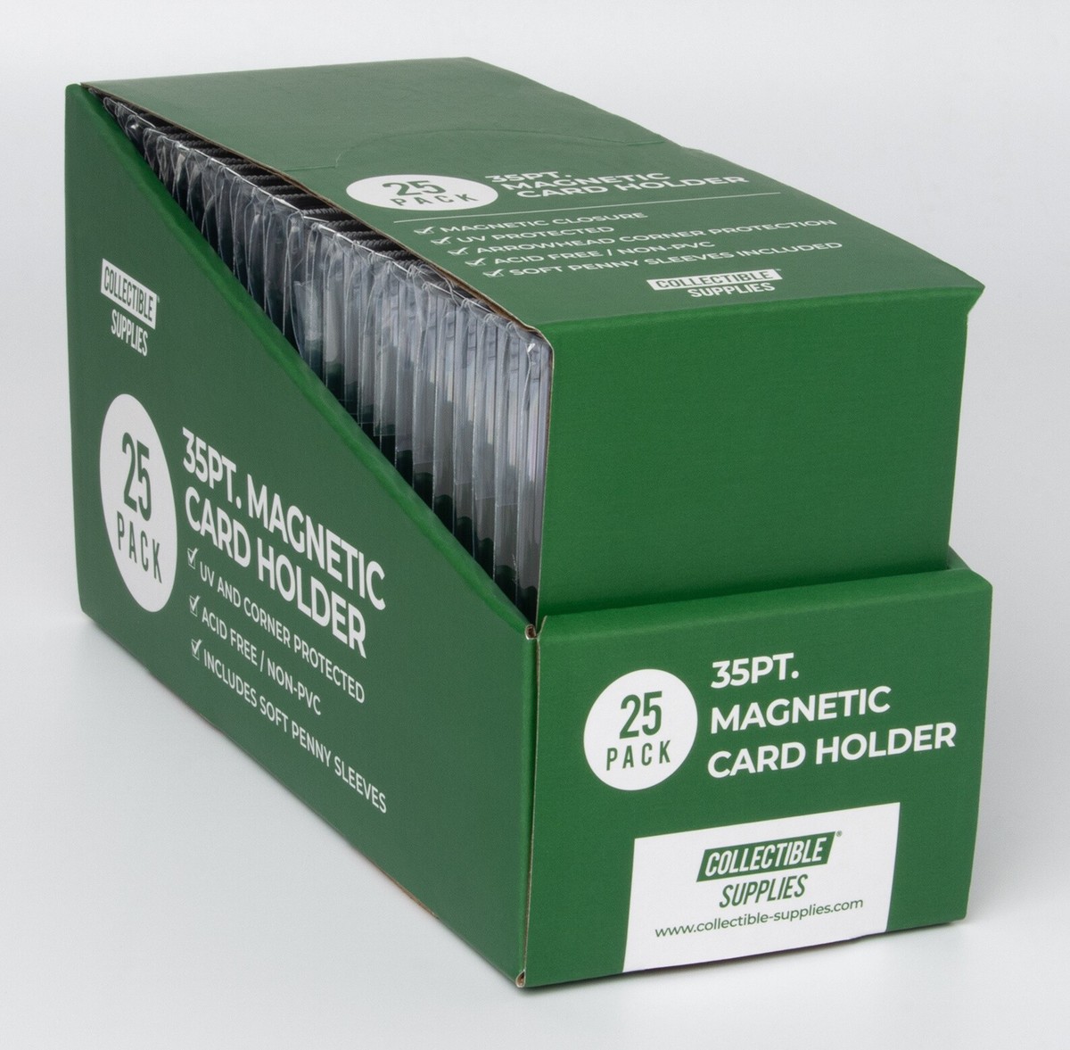 Box of 25 Magnetic One Touch 35pt Card Holders includes Soft