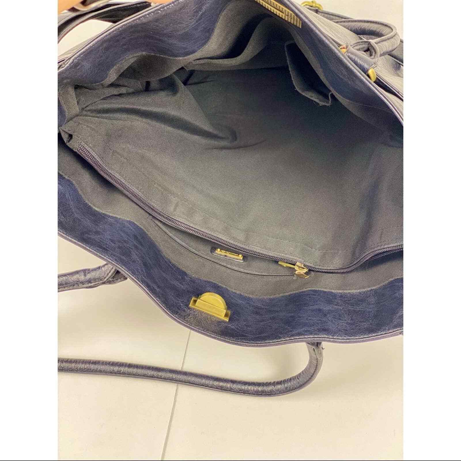 Aldo Black Faux Leather Tote with Crossbody Strap Gem