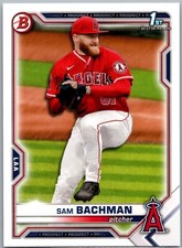 2021 Bowman Draft 1st Bowman Sam Bachman #BD-196 Los Angeles Angels
