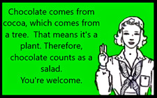 Chocolate Comes From Cocoa Which Comes From Tree Counts Salad WELCOME MAGNET