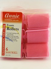 ANNIE JUMBO 1-1/2" FOAM HAIR ROLLERS - 6 PCS. 1055 