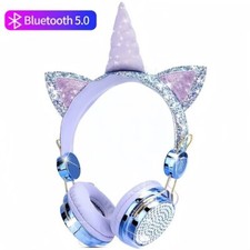 Diamond Unicorn Bluetooth Headset Kids wireless Headphones With Mic Online Learn