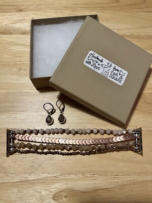 Fitbit Versa 2/Fitbit Versa/Versa Lite Band Bracelet CAGOS w/Matching Earrings
