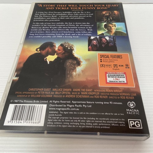 The Princess Bride (DVD, 1987) Romance Adventure - Region 4 - Picture 7 of 8