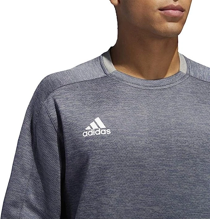 Pullover polar Adidas Fielder's Choice bolsillo canguro para hombre, gris, XS, NUEVO CON ETIQUETAS Foto 2 de 4