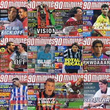 90 Minutes Football Magazine Single Player Picture "On The Spot" - Various Teams