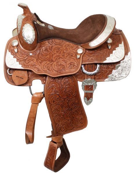 Étrier Western Showman En Aluminium Gravé – Single, Occasion Mais En Bon état Pour L'équitation