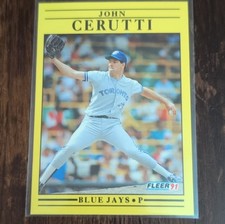 Fleer 1991 John Cerutti Toronto Blue Jays Baseball Card #172
