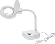 Sona Enterprises MC358 Table Lamp with 3.5 x Magnifier White w Spare Bulb 60 LED