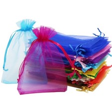 110Pcs 4x6in Sheer Drawstring Organza Jewelry Pouches  Wedding Party Favor