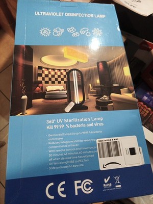360° UV Sterilization Lamp Kill 99.99% bacteria and virus