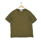 Stone Island T-Shirt Mens Size 2XL Green Summer Logo Stretch