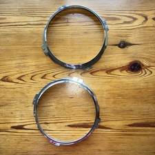 Jaguar XK140 XK150 MK8 9 Headlight Headlamp Chrome Securing Rims X2 5301