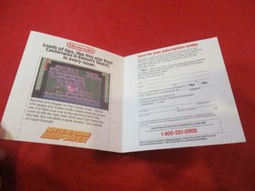 Nintendo Power Magazine NES Promo Inserto Giallo Castlevania II NES Versione #D