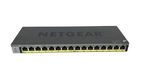 Netgear GS116LP 16-Port PoE+ Gigabit Unmanaged Switch + PSU