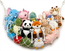Stuffed Animal Net or Hammock for Flat Wall Mounted Handmade Macrame Toy Disp...