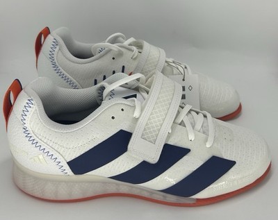 Mens Size 8.5 Adidas Weightlifting Shoes Adipower 3 Cloud White Dark Blue JP9872 s-l400.jpg main image 3