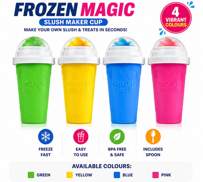 Slushy Maker Becher Wiederverwendbar Silikon Slushie Gefroren Getränk Smoothie Squeeze Cup