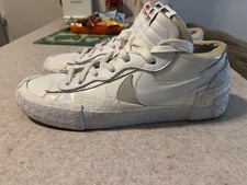 Size 12 - Nike Blazer Low x Sacai White Patent DM6443-100 - Double Tongue Laces