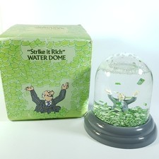 💰 RAR! Enesco Strike it Rich Water Dome 1985 Schneekugel John Jonik Vintage OVP