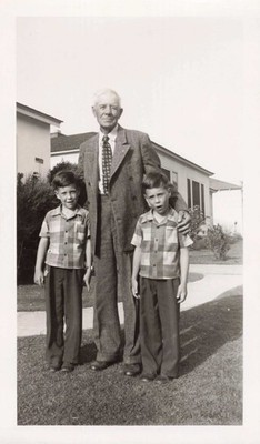 VTG Photo Handsome Man Cute Young Boys Family Love Affection Suit Plaid Fashion