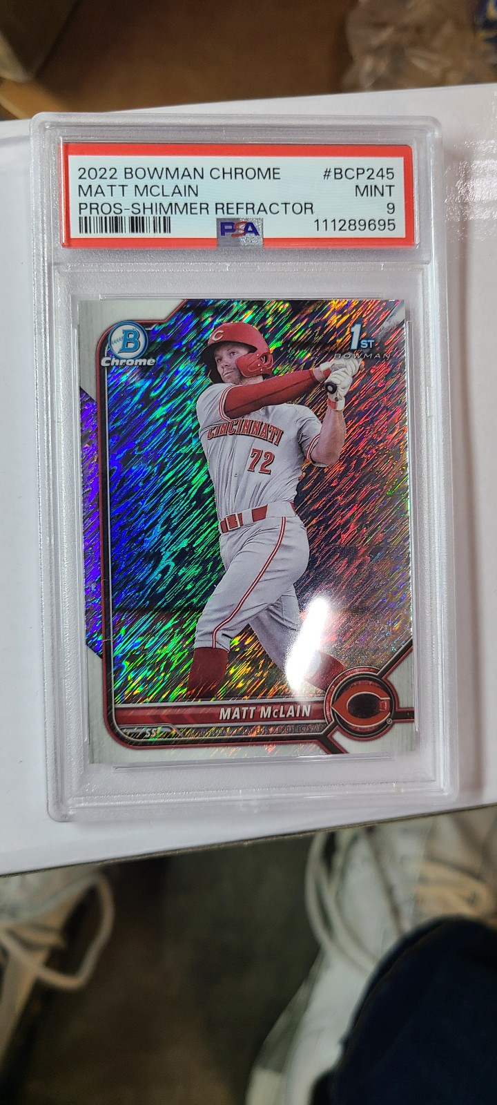 2022 Bowman Chrome - Prospects Matt McLain #BCP-245 Shimmer Refractor (RC)