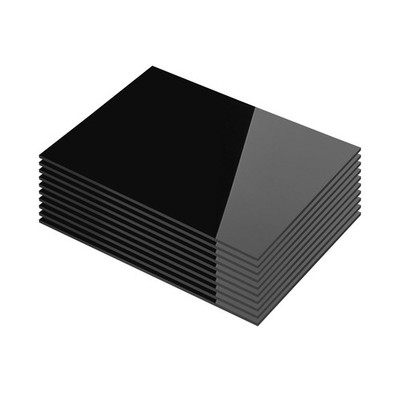 Pack of 10 Black Acrylic Sheet 12'' x 16'' Cast Plexiglass Panel 1/8'' Thick (3m...