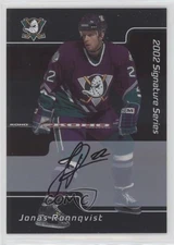 2001-02 ITG Be A Player Signature Series Auto Jonas Ronnqvist #052 Auto