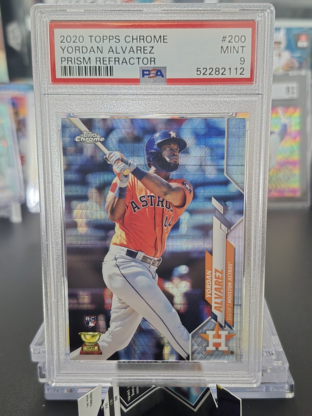 2020 Topps Chrome Yordan Alvarez Prism Refractor #200 PSA 9