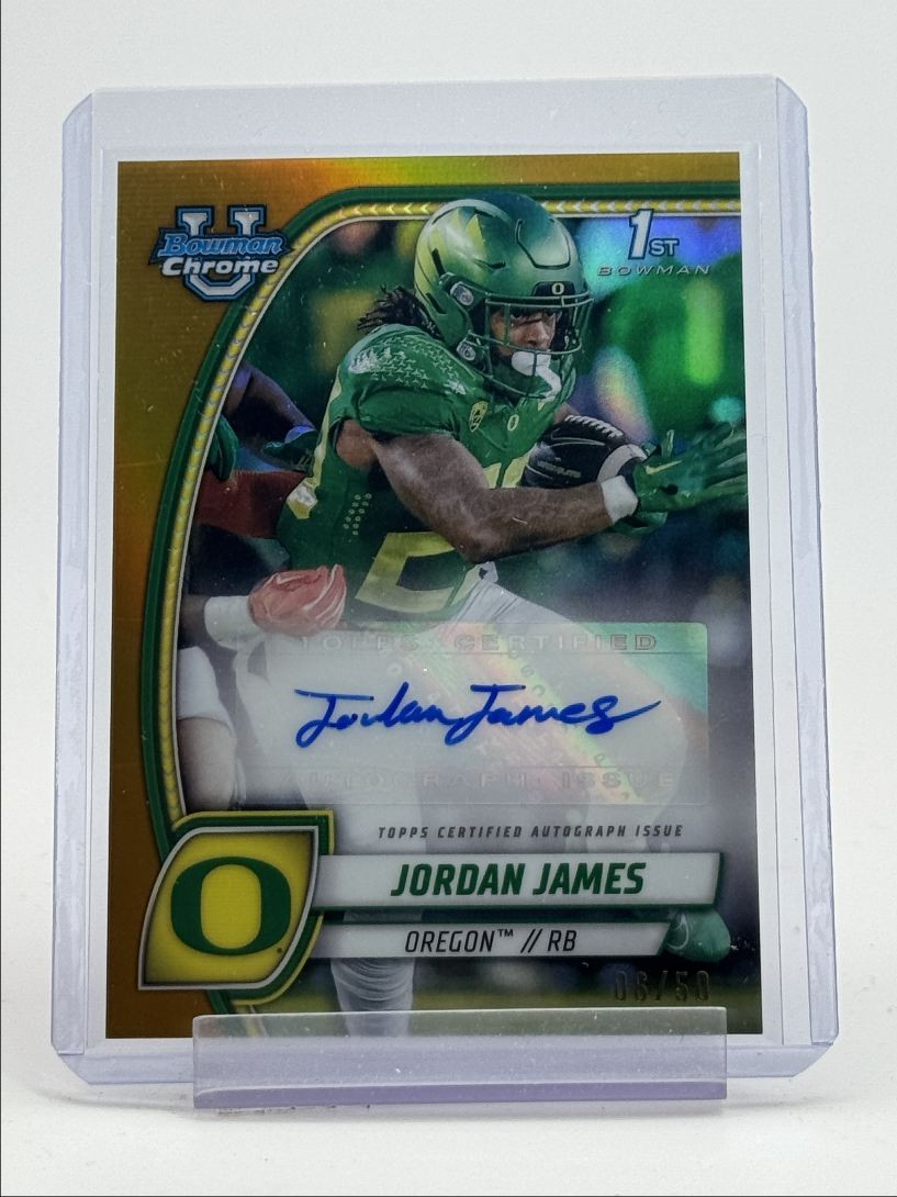 JORDAN JAMES 2024 BOWMAN U CHROME 1ST AUTOGRAPH GOLD AUTO /50 Q2550