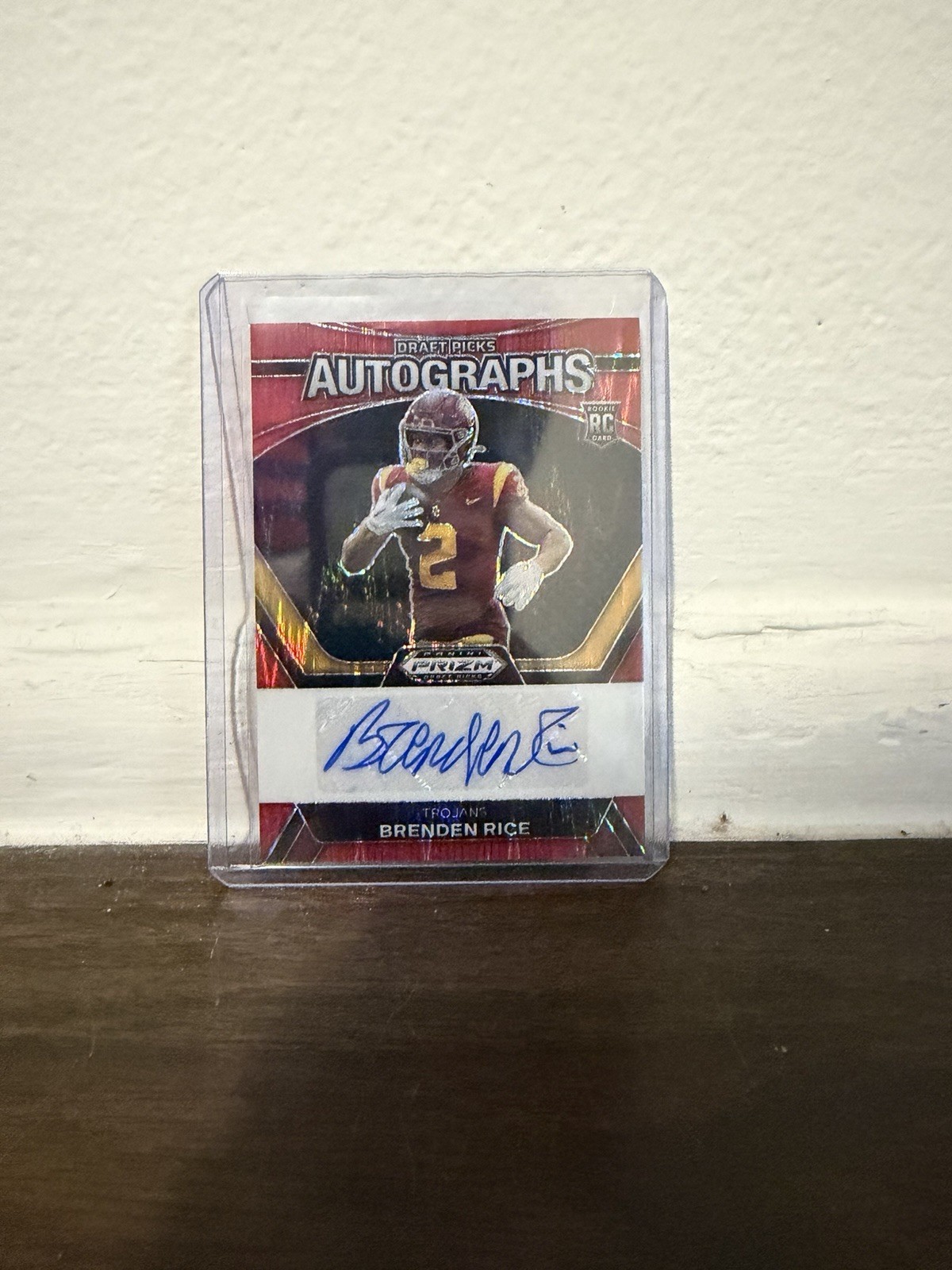 Brenden Rice Panini Prizm Draft Picks Draft Picks Autographs #DPABRE Black Gold