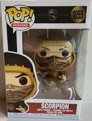 Funko Pop! Movies: Mortal Kombat Scorpion Figure #1055 Great Condition w/ Box