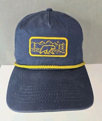 Colorado Grand Lake hat bear patch unstructured A frame snapback rope cap