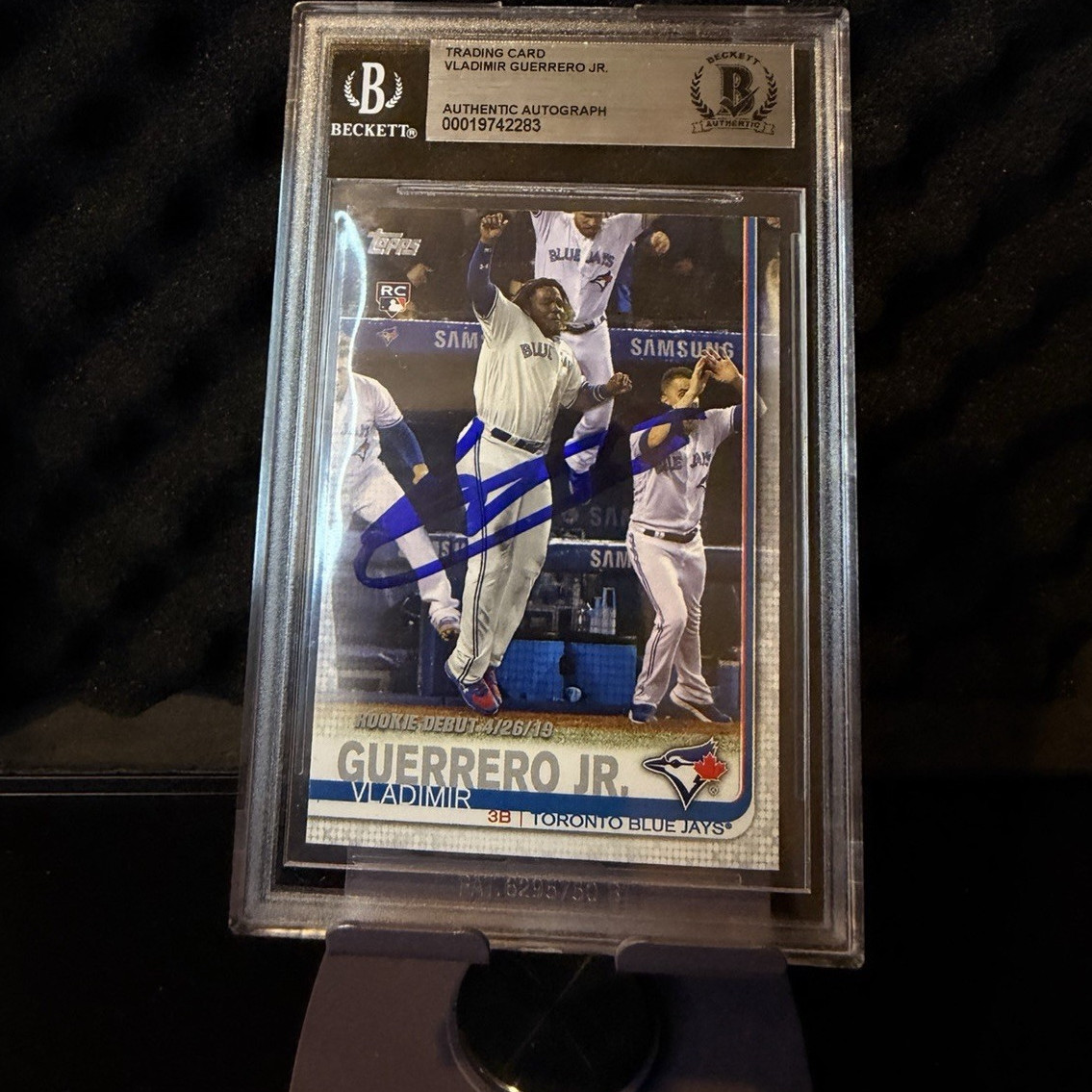 Topps 2019 Update Vladimir Guerrero Jr US62 Rookie Debut Auto BGS BAS