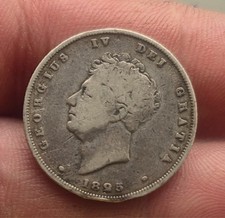 1825 King George IV Silver Shilling – Nice Collectable Example – 0.925 Sterling