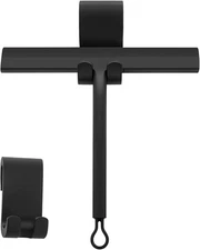 Shower Squeegee for Glass Doors and Bathroom, with 1 Hooks, Black 