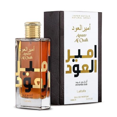 Lattafa Ameer Al Oud Intense Oud for Unisex Eau de Parfum Spray, 3.4 Oz Original