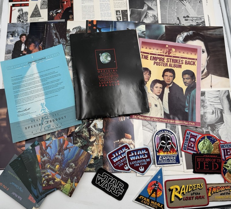 Official Star Wars Lucas Film Fan Club Collection - Patches, Photos & More