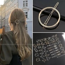 New Fashion Metal Geometric Hair Clips Barrette Slide Grips Hairpins Women Girls