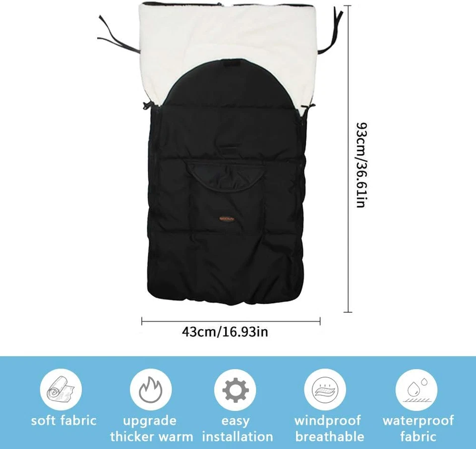 Sacco Nanna per Passeggino, Coprigambe per Passeggino, Stai Al Caldo Coprigambe - Immagine 2 di 4