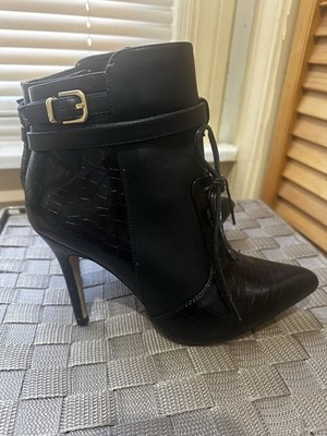 Brand New Altuzarra Sexy Stiletto Booties Black  Leather Buckle Pointed Toe 8