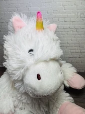 Warmies Unicorn Microwavable Plush Rainbow White  8" Cozy Heat Pack