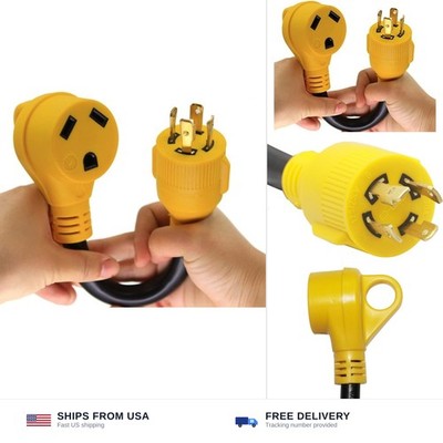 30 Amp Generator to RV Power Adapter,4-Prong 125/250V Male Locking Plug to Ru...