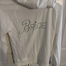 Victoria's Secret Bride   White Zip Up/Hoodie Bling Rhinestone Small