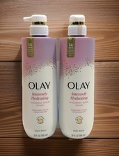 2 Pack Olay Intensely Hydrating Body Wash, Hyaluronic Serum Complex With Vit B3.