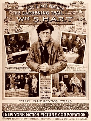 THE DARKENING TRAIL Reg 8mm WILLIAM S HART Western Feature Film '15 Silent Movie