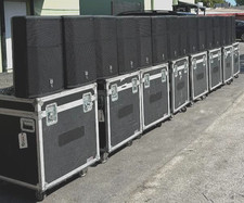 JBL PRX615M Powered Speakers in Wheeled Road Case 6740/6774 PAIR TRUEHEARTSOUND