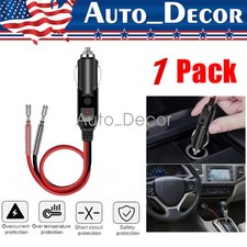 12v 24v Fused Male Car Cigarette Lighter Socket Plug Connector Cable